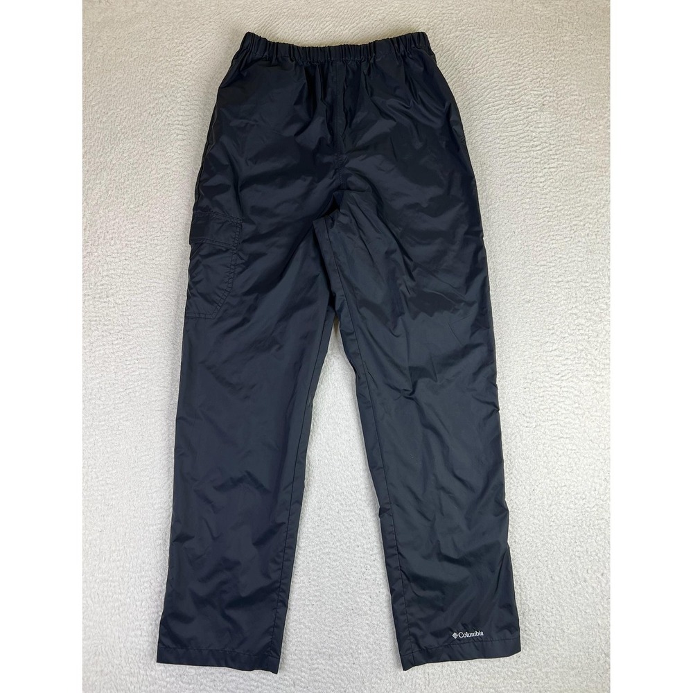 Columbia Rain Pants Mens XL 18-20 Black Cypress Book II Nylon Elastic Waist